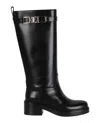 Ferragamo Rosalie Leather Boots In Black