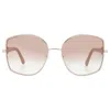 Ferragamo Rose Gradient Butterfly Ladies Sunglasses Sf304s 772 58 In Brown