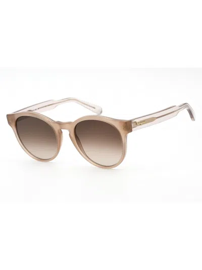 Ferragamo Round Acetate Sunglasses For Women In Neutral