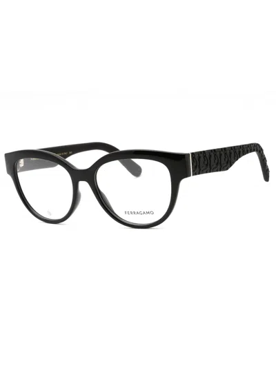Ferragamo Round Frame Eyeglasses Sf2957en For Women In Black