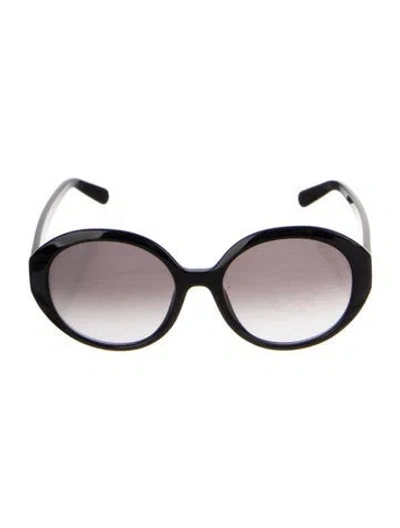 Pre-owned Ferragamo Round Gradient Sunglasses In Black