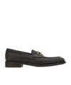 Ferragamo Round Head Business Casual Shoes In Black