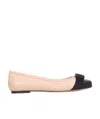 Ferragamo Varina Bow-embellished Quilted Smooth And Patent-leather Ballet Flats In Nude