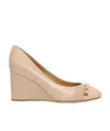 Ferragamo Round Head Heels In Nude