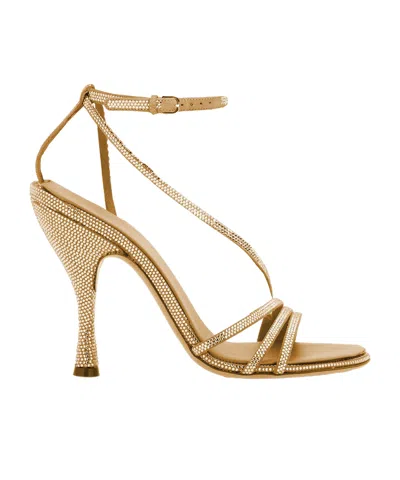 Ferragamo Round Head High-heeled Sandals In Nude