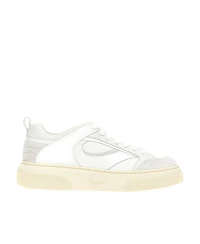 FERRAGAMO ROUND HEAD LACE UP LOW UPPER BOARD SHOES