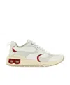 Ferragamo Round Head Lace-up Sneakers In White