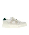 Ferragamo Round Toe Sneakers With Contrasting Heel Tab In White