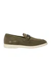 Ferragamo Round Head Loafer Shoes In Brown