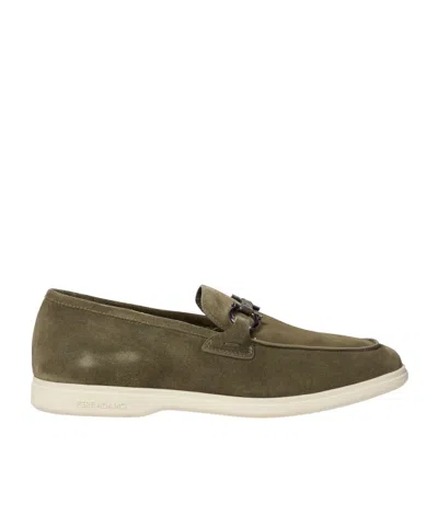 Ferragamo Round Head Loafer Shoes In Brown