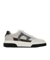 Ferragamo Leather Cassina Sneakers Multicolor Sole Contrasting In White