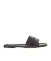 Ferragamo Round Head Slippers In Black