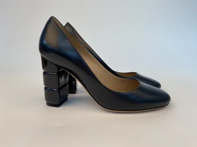 Ferragamo Round-headed High Heels In Black