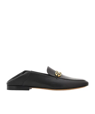 Ferragamo Round-headed Loafers In Black