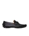 Ferragamo Round-headed Loafers In Black