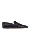 Ferragamo Elaine Vara Buckle Loafers In Calf Leather In Black