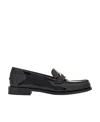 Ferragamo Maryan Patent Leather Loafers In Black