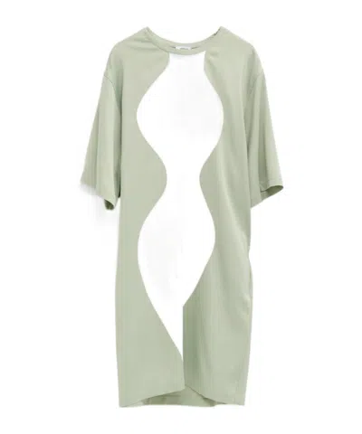 Ferragamo Round-neck Dress In Green