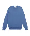 Ferragamo Round-neck Sweater In Blue