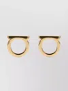 Ferragamo Gold-colored Gancini Earrings In Yellow