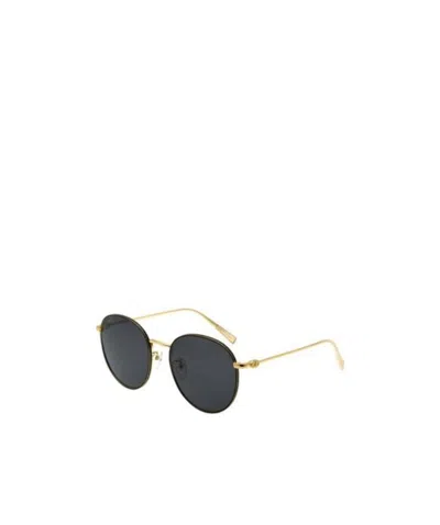Ferragamo Round Sunglasses In Black