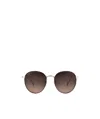 Ferragamo Round Sunglasses In Brown