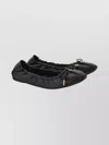 Ferragamo Round Toe Ballerina Flat Bow Detail In Multi