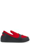 Ferragamo Round-toe Slip-on Loafers In Red