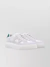 Ferragamo Round Toe Sneakers With Contrasting Heel Tab In White