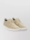 Ferragamo Beige Suede Loafers With Rubber Sole