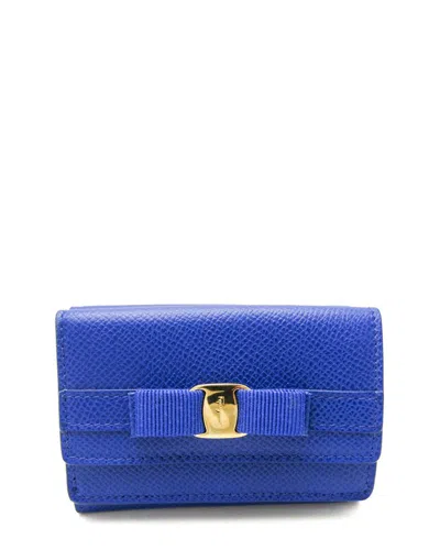 Pre-owned Ferragamo Royal Blue Leather Wallet (authentic Pre-loved)