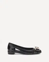 Ferragamo Nara Jelly Cutout Bow Ballerina Flats In Black