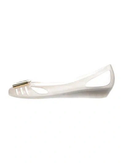 Pre-owned Ferragamo Rubber Ballet Flats In Neutral