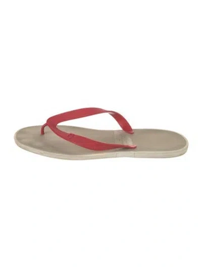 Pre-owned Ferragamo Rubber Flip Flops In Neutral