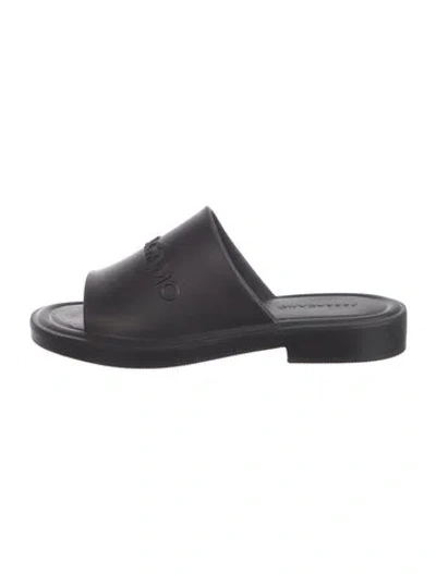 Pre-owned Ferragamo Rubber Slides In Black