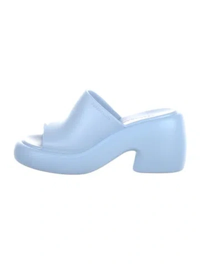 Pre-owned Ferragamo Rubber Slides In Blue