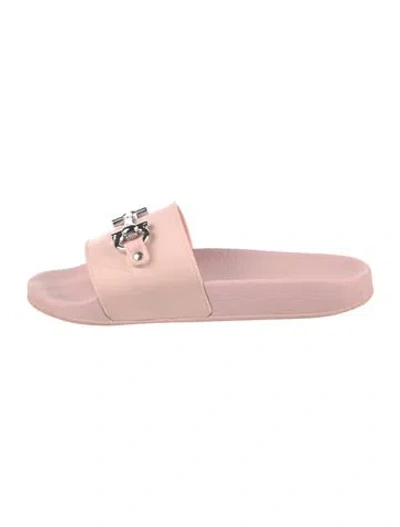 Pre-owned Ferragamo Rubber Slides In Pink