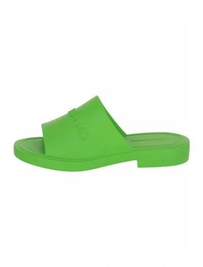 Pre-owned Ferragamo Rubber Slides W/ Tags In Green