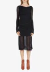 Ferragamo Viscose Dress In Black