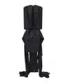 Ferragamo Satin-weave Slit-detail Evening Dress In Black