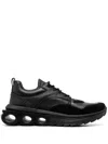 Ferragamo Running Leather Sneakers In Black