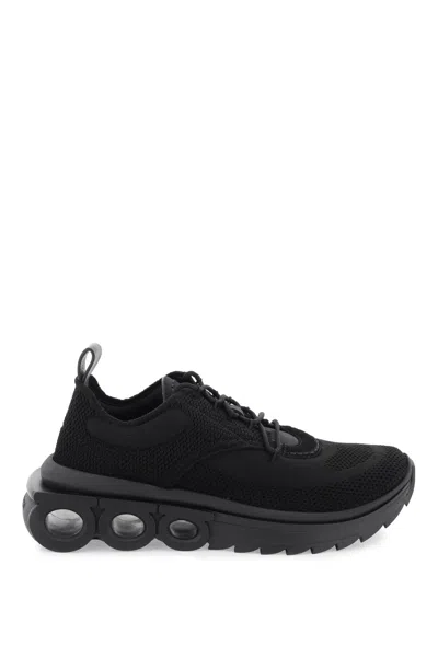 Ferragamo Running Sneakers For Men In Black