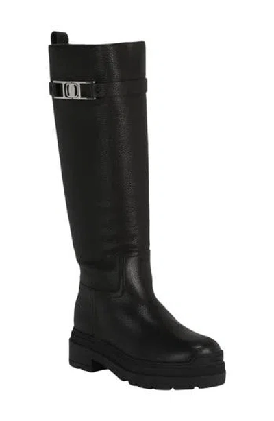 Ferragamo Ryder Knee High Boot In Black