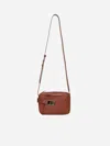 Ferragamo Logo Camera Cross-body Bag In Cognac
