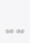 Ferragamo S-shaped Gancini Hook Cufflinks In Silver