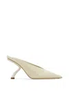 Ferragamo S-shaped Heel Mule In Neutral