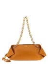 Ferragamo Shoulder Bag Featuring Chain Strap In Orange