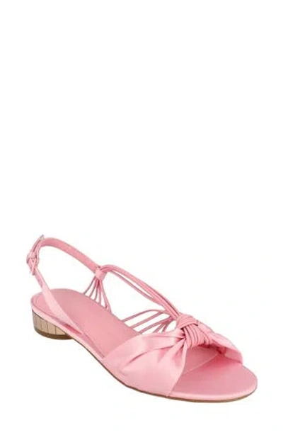 Ferragamo Sabina Mirrored Heel Slingback Sandal In Pink