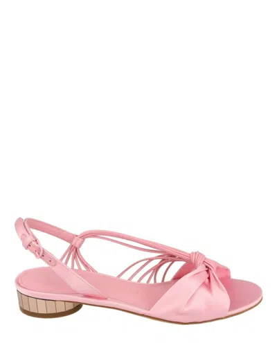 Ferragamo Sabina Mirrored Heeled Sandals In Pink