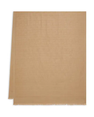 Ferragamo Safari Monogram Silk & Wool Scarf In Neutral
